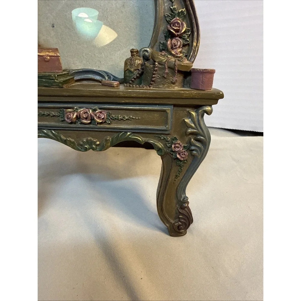 Ornate 3D Resin Vanity Table Picture Frame - Vintage Rococo Shabby Chic Tabletop